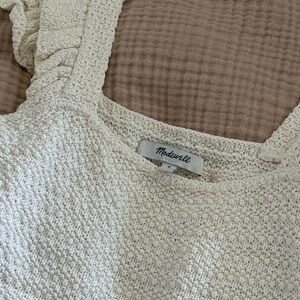 Madewell Cream Textured Tank Top